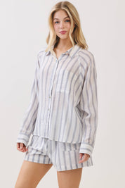 Striped Pull-On Shorts