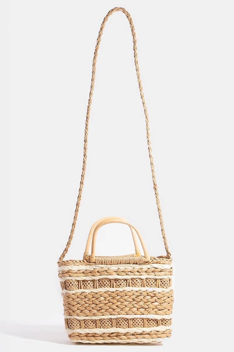 Intricate Basket Weave Square Hand Bag