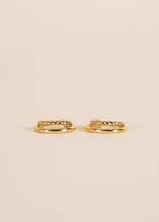 Gold Double Hoop Earrings