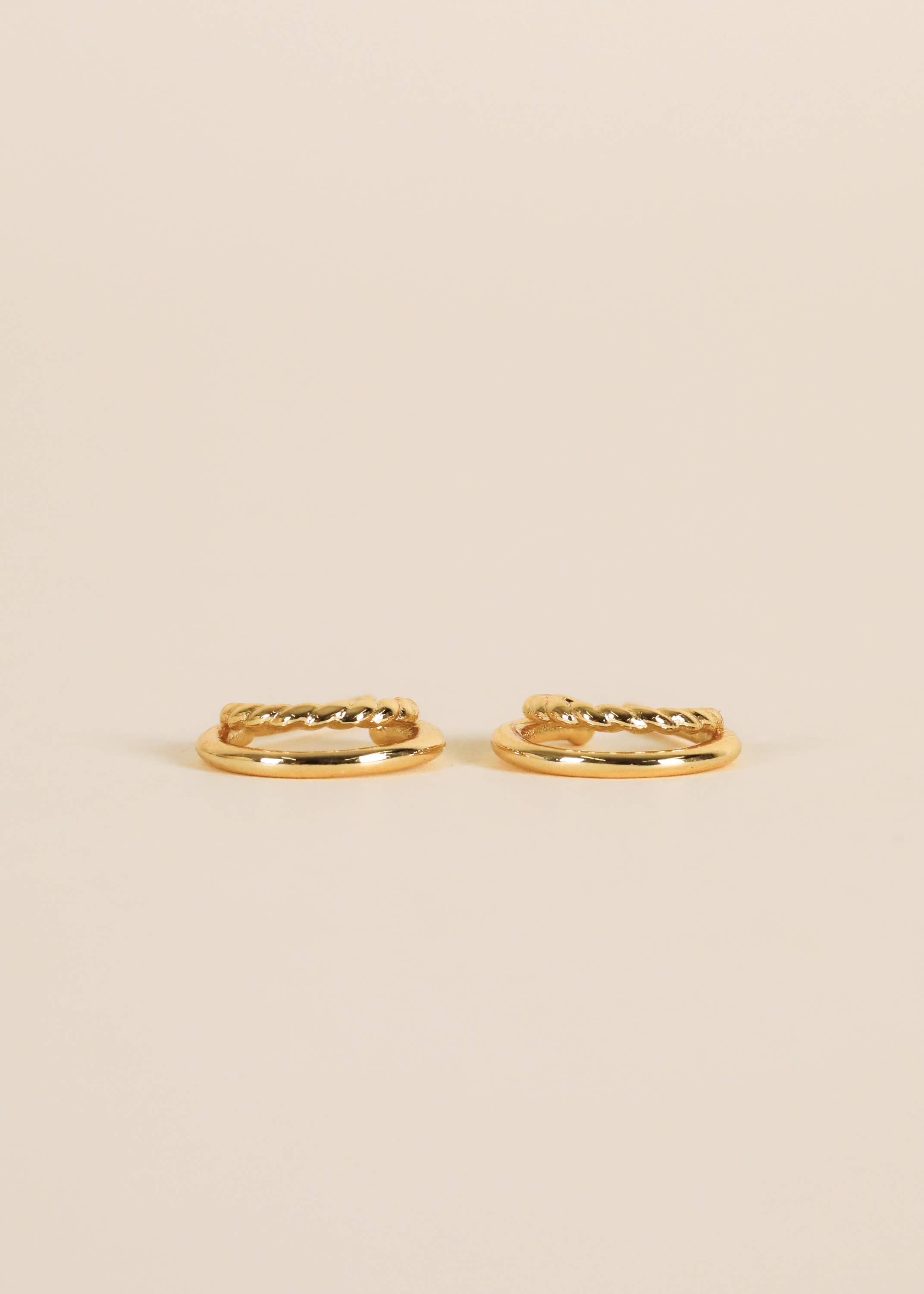 Gold Double Hoop Earrings