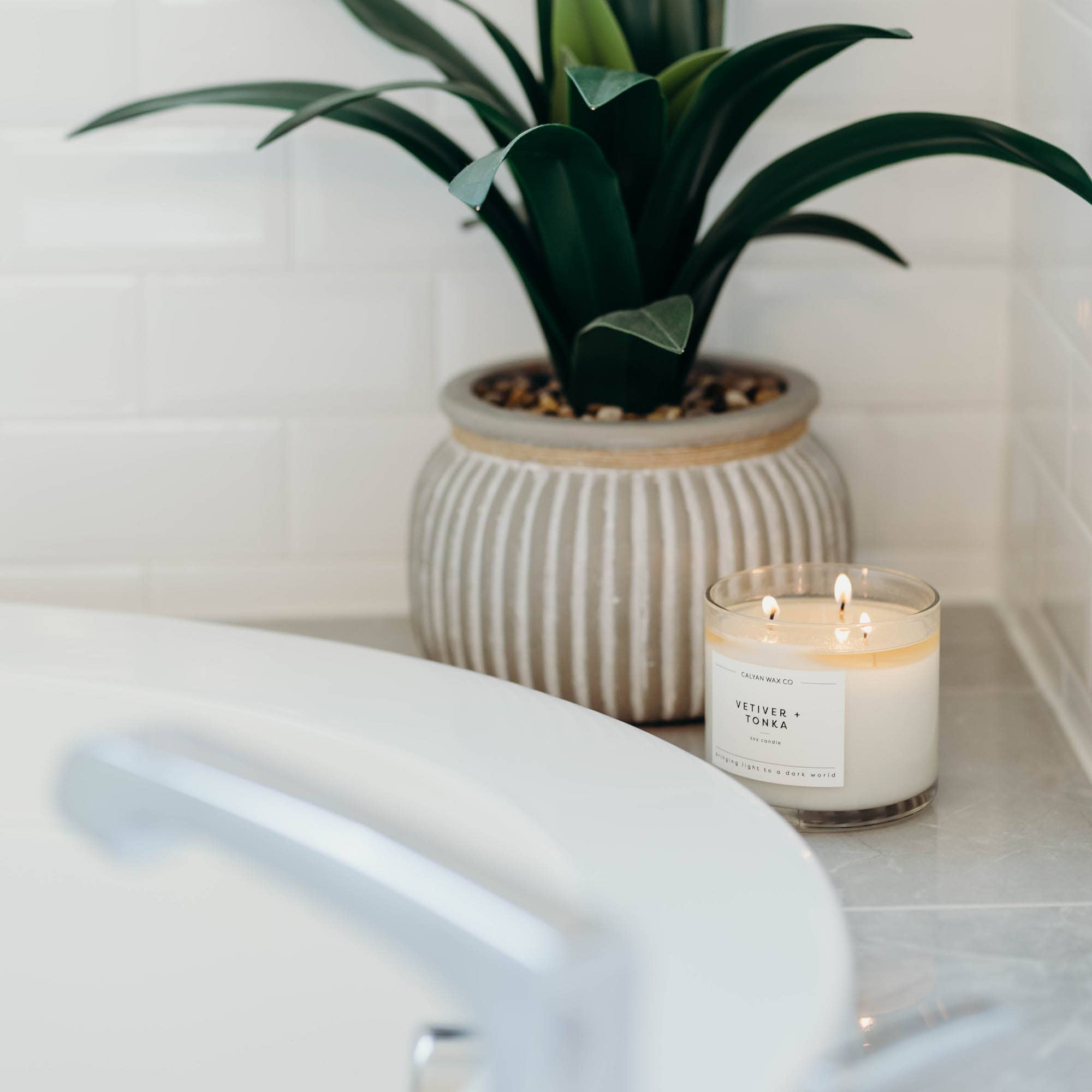 Vetiver + Tonka 3-Wick Soy Candle