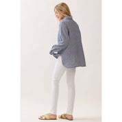 Livia Striped Button-Down Shirt