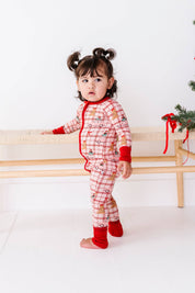 Pink Holly Jolly Doggies Convertible Footies