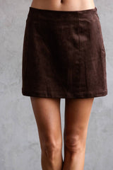 Mara Faux Suede Mini Skirt