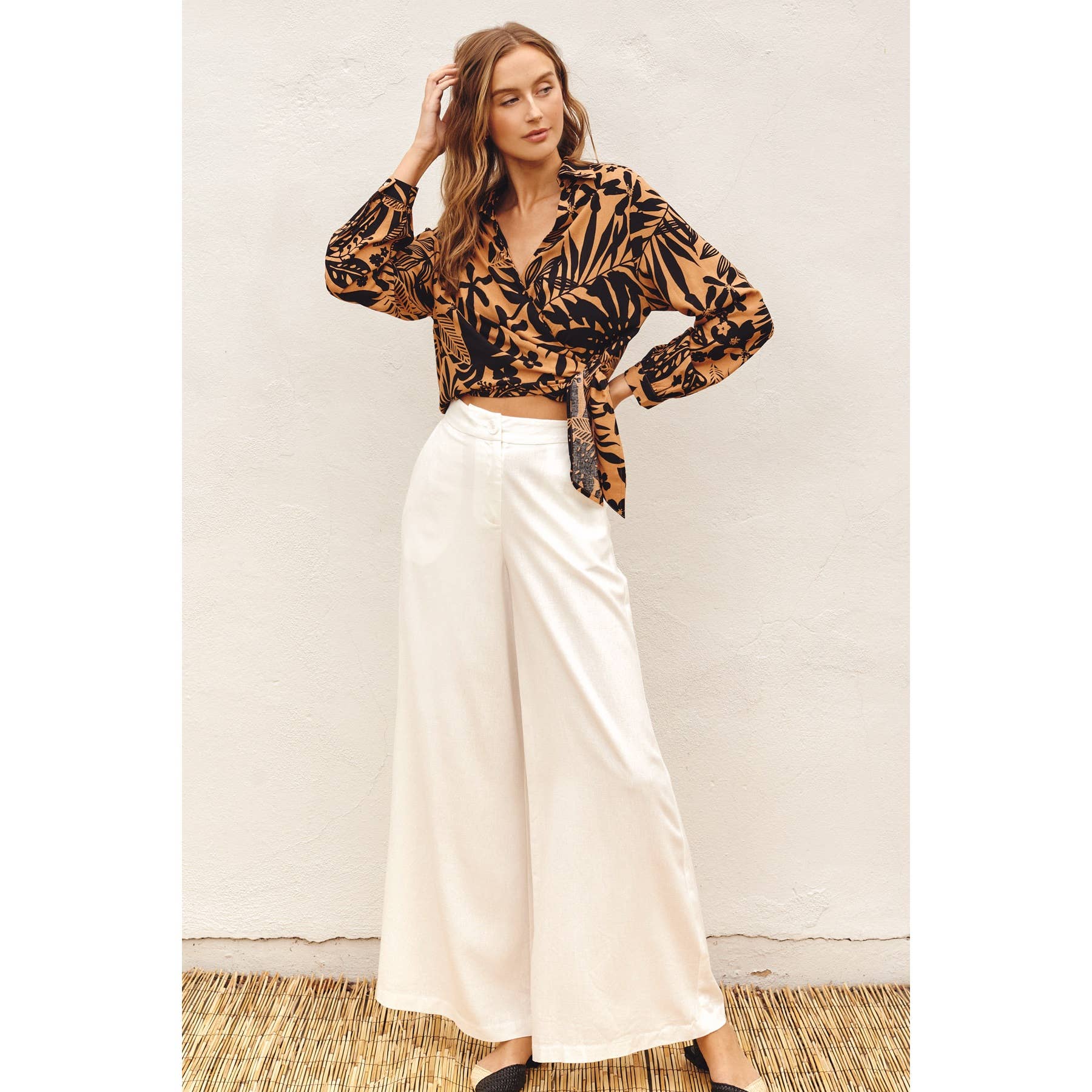 Sweet Summer Wrap Collared Shirt
