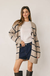 Harlow Striped Oversized Cardigan