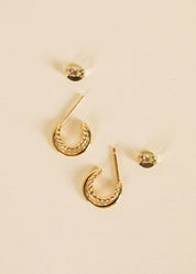 Gold Double Hoop Earrings