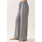 Livia Striped Tie Waist Wide Leg Pants