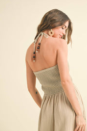 Thea Crochet Bodice Gauze Maxi Dress