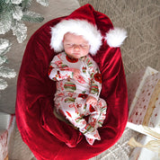 Ornate Ornaments Ruffle Zip