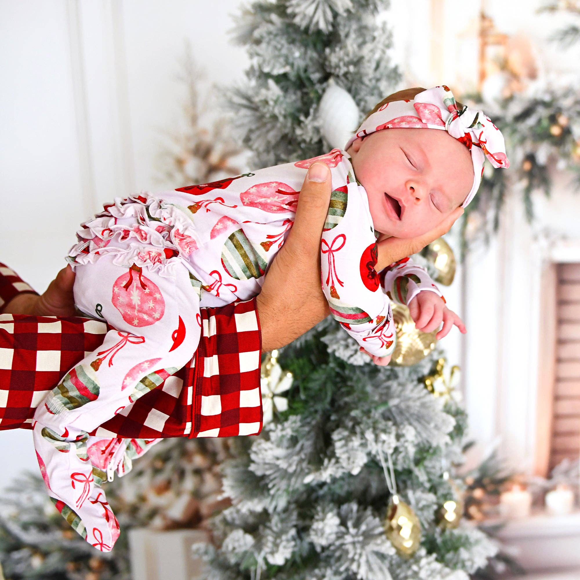 Ornate Ornaments Ruffle Zip