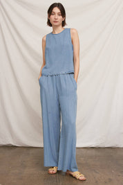 The Marina Denim Sleeveless Top