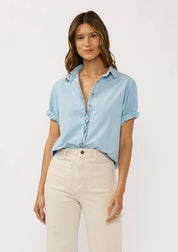 Hallie Short Sleeve Chambray Shirt