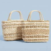 Intricate Basket Weave Square Hand Bag
