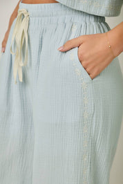 Ravello Embroidered Gauze Pants