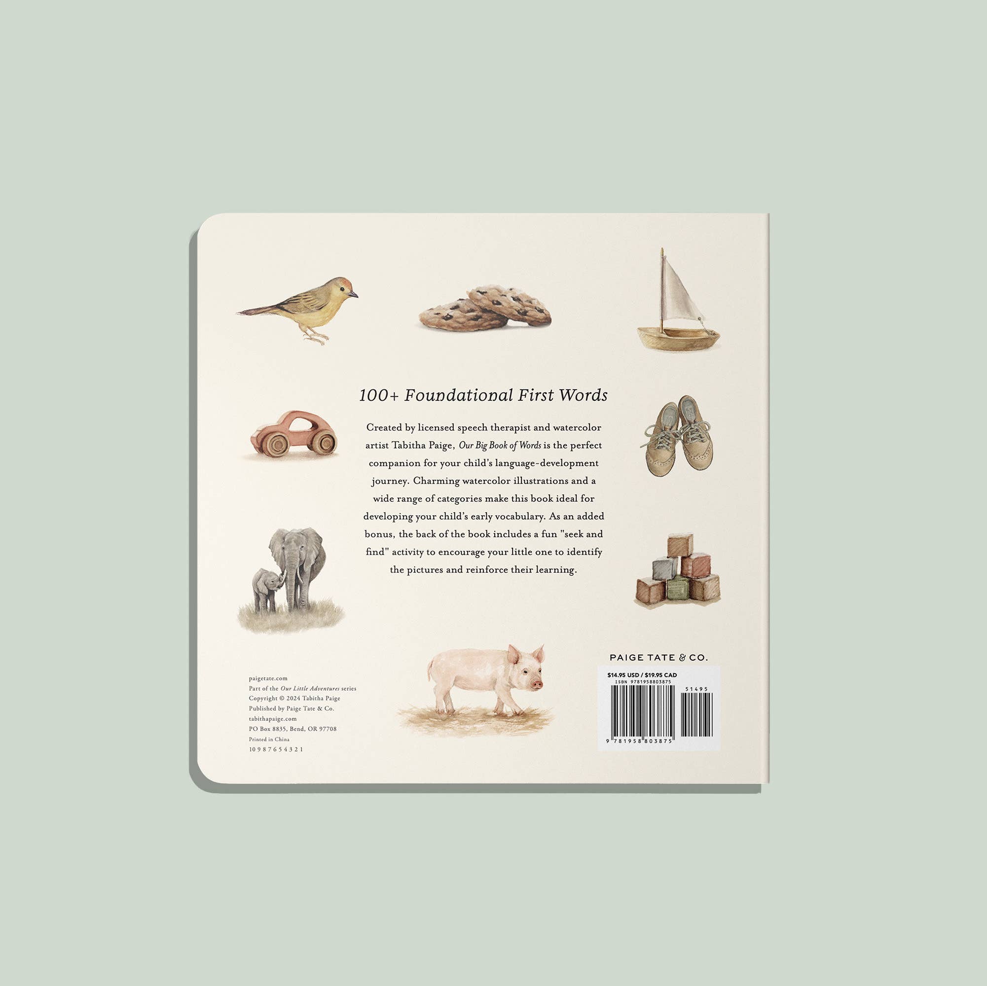 Our Big Book of First Words – Watercolor Board Book