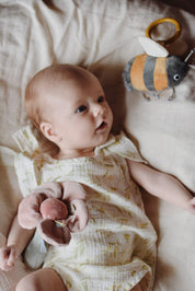 Baby Olives Pattern Muslin Romper 100% Cotton