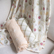 Clementine Cotton Muslin Swaddle Blanket Set