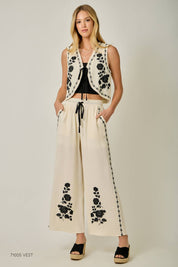 Ravello Embroidered Gauze Pants
