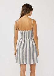 Striped Smocked Mini Dress