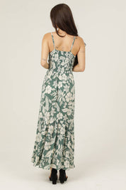 F4F50-A920 V NECK TWIST FRONT CUT OUT MAXI DRESS