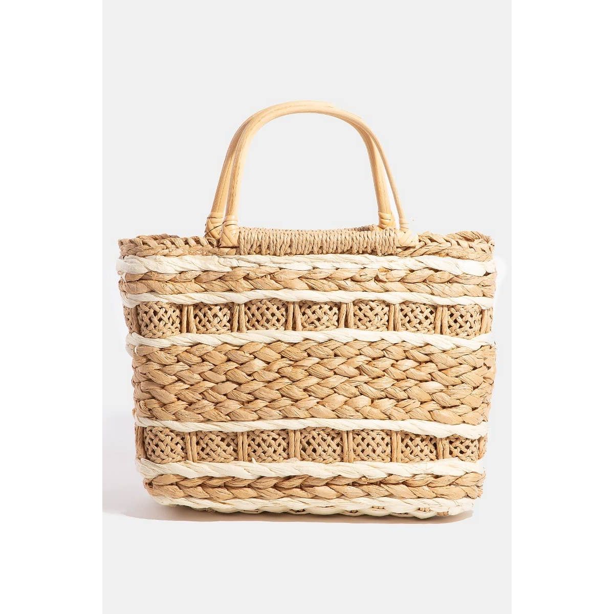 Intricate Basket Weave Square Hand Bag