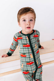 Green Holly Jolly Doggies Convertible Footies