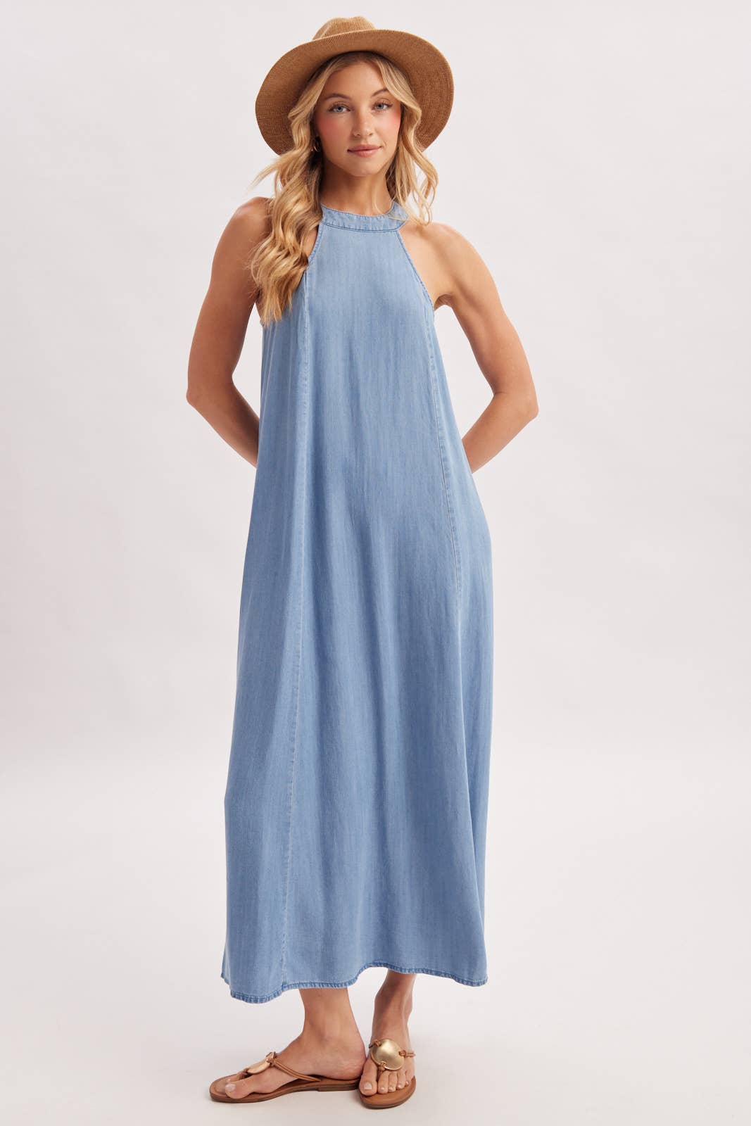 Marina Denim Maxi Dress