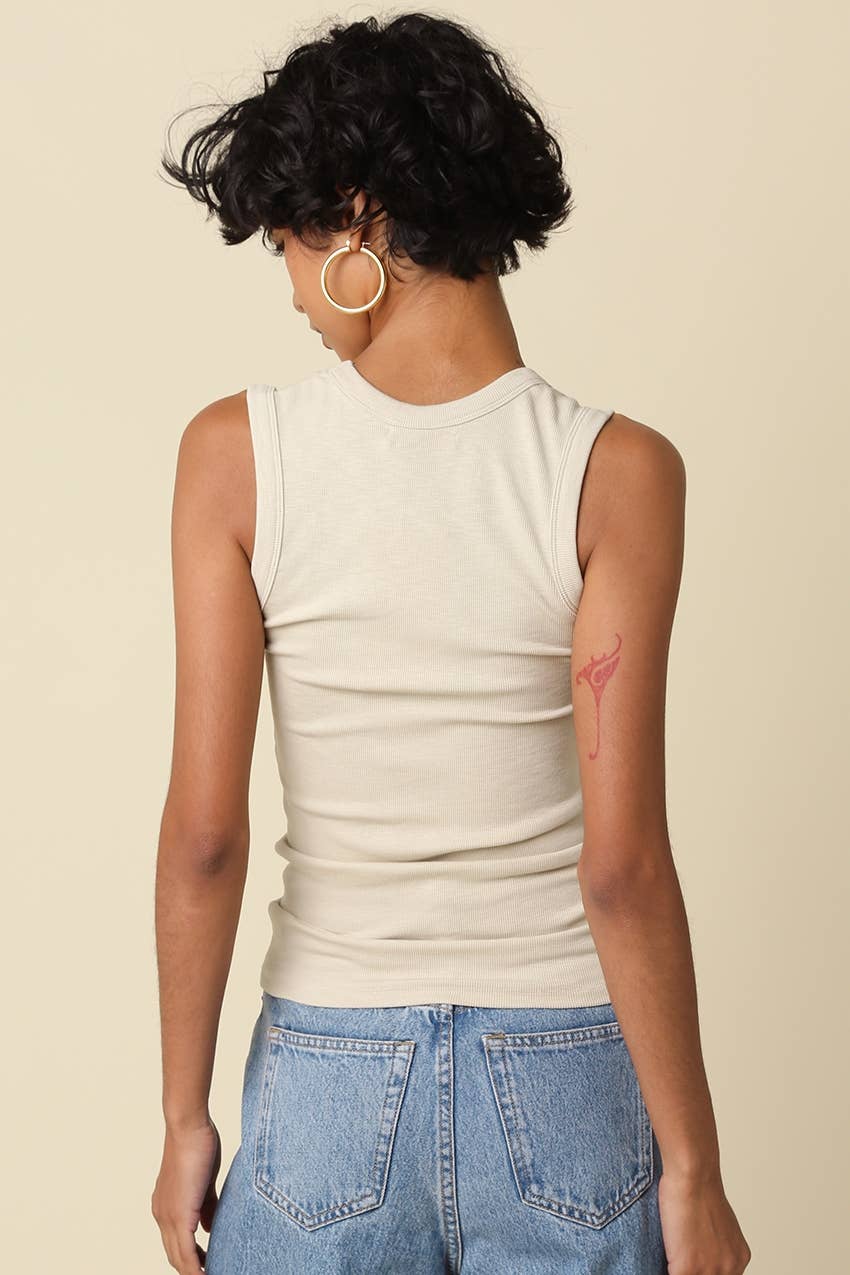 Kelsey Ribbed Scoop Neck Tank