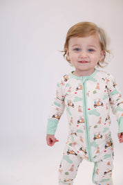 Barks & Birdies (Golf Dogs) Convertible Zip Pjs