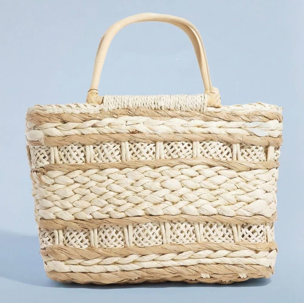 Intricate Basket Weave Square Hand Bag
