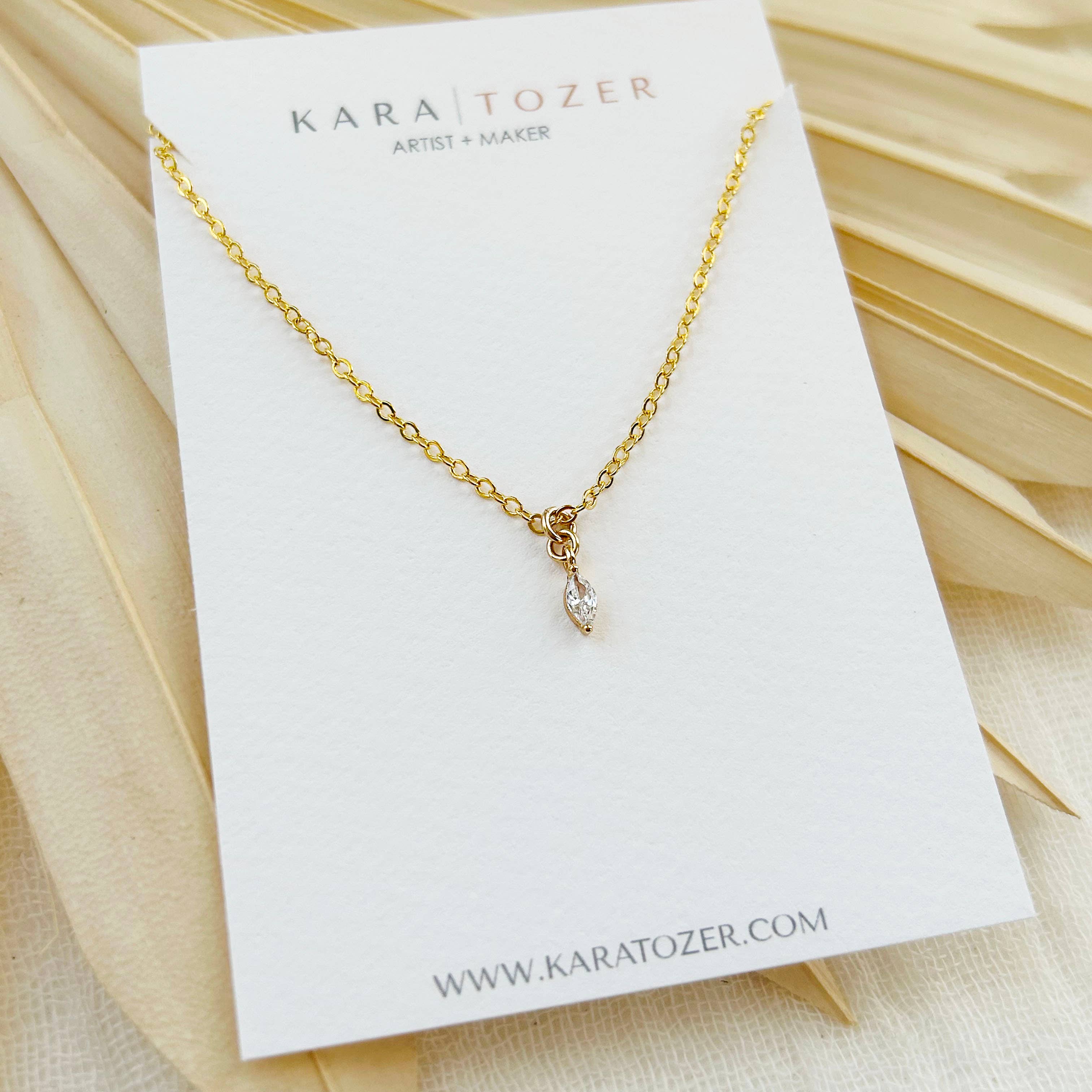 Dainty Marquise Crystal Necklace