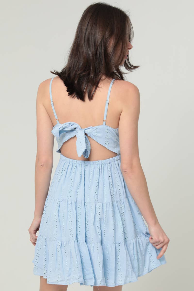Isla Eyelet Tie-Back Dress