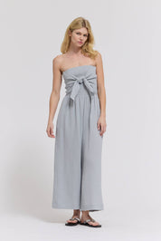 Solana Tie-Front Gauze Jumpsuit
