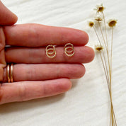Gold Infinity Stud Earrings
