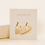 Small Gold Rectangle Hoop Earrings