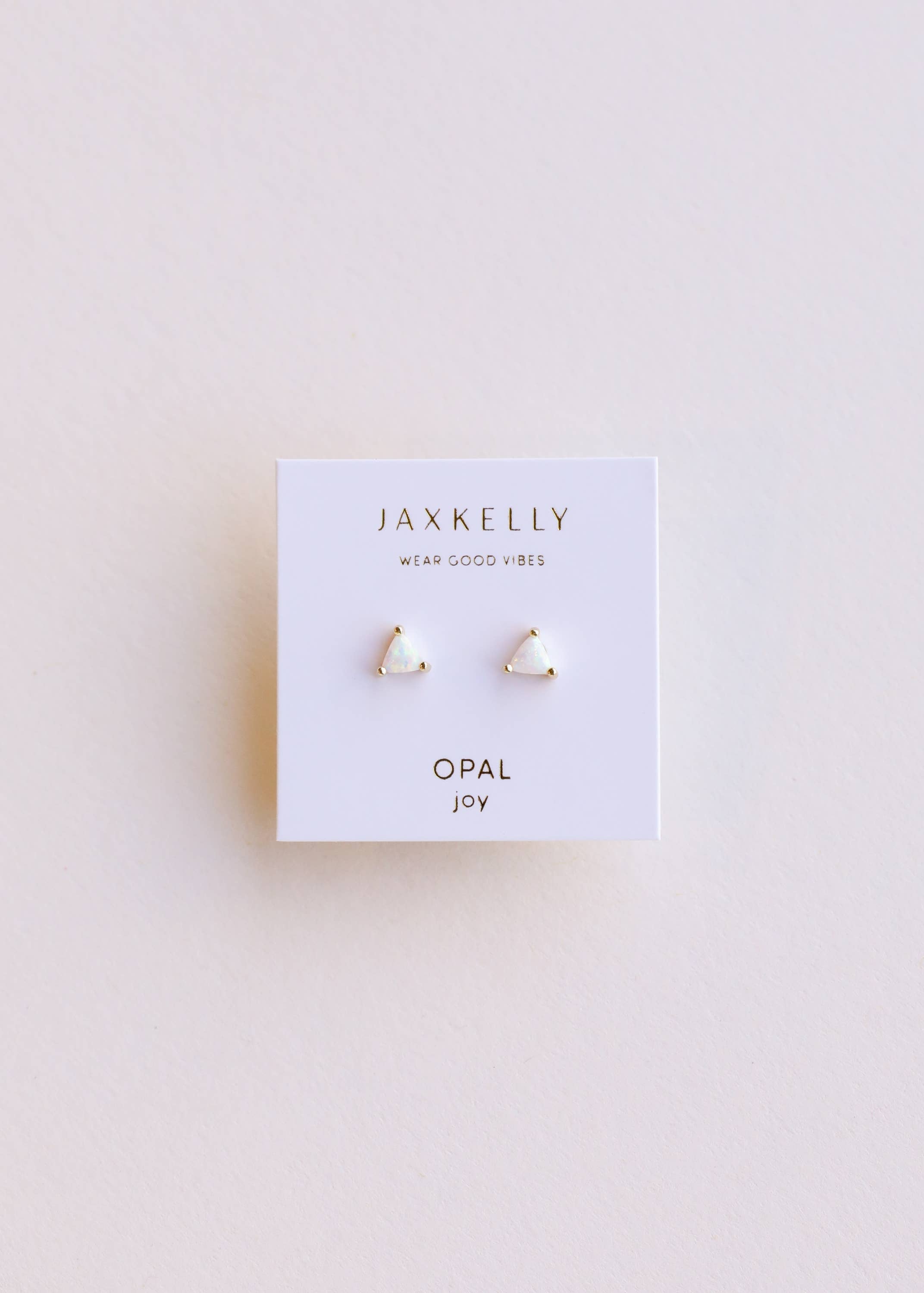 White Opal Mini Energy Gem Stud Earrings