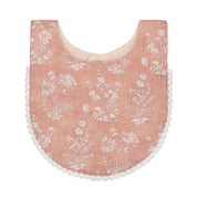 Violet Floral Cotton Baby Bib Set