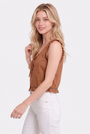 Dahlia Embroidered Eyelet Cotton Top