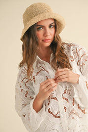 Floral Eyelet Shirt