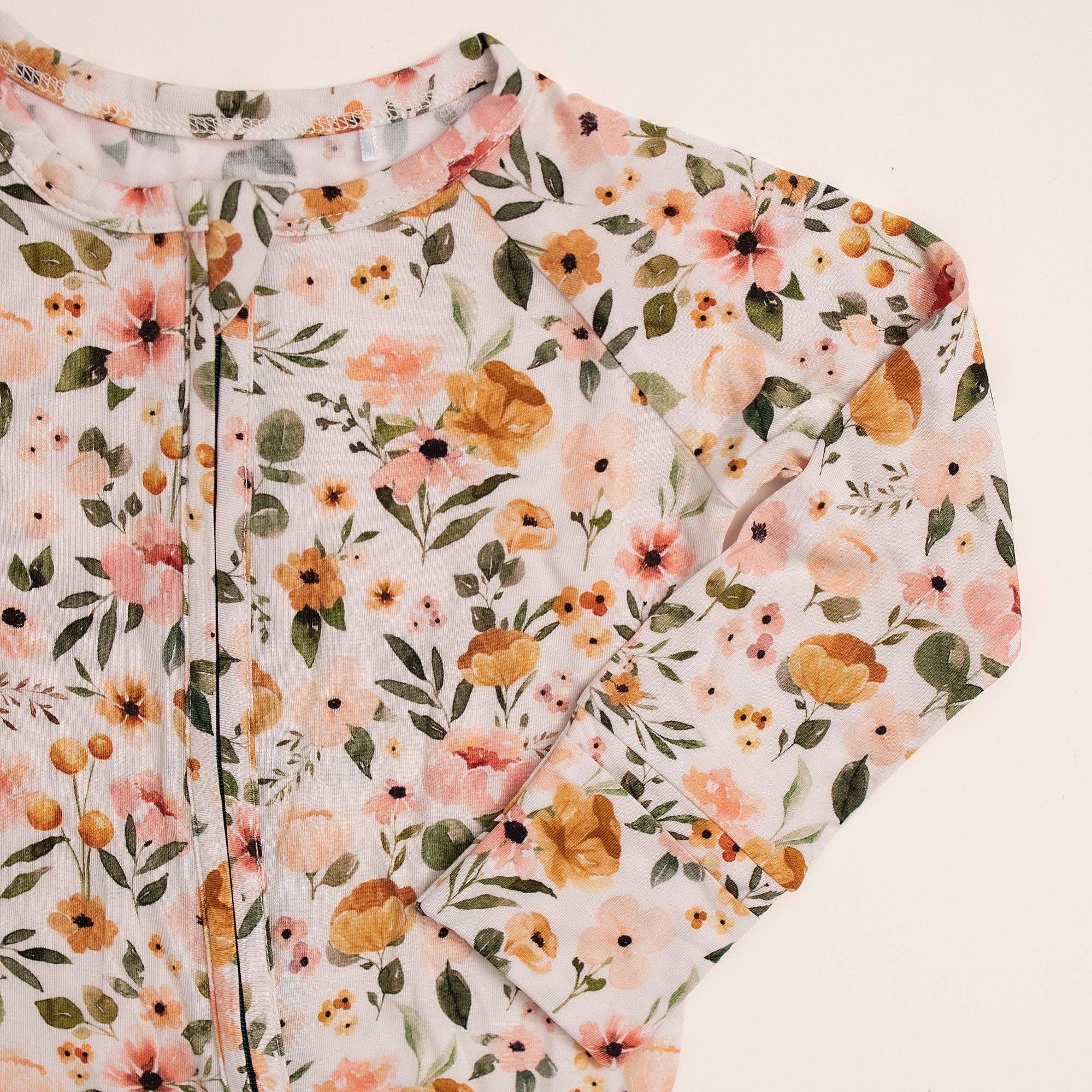 Blush and Gold Floral Bamboo Sleeper