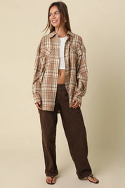 Lola Oversized Plaid Button-Up Shirt