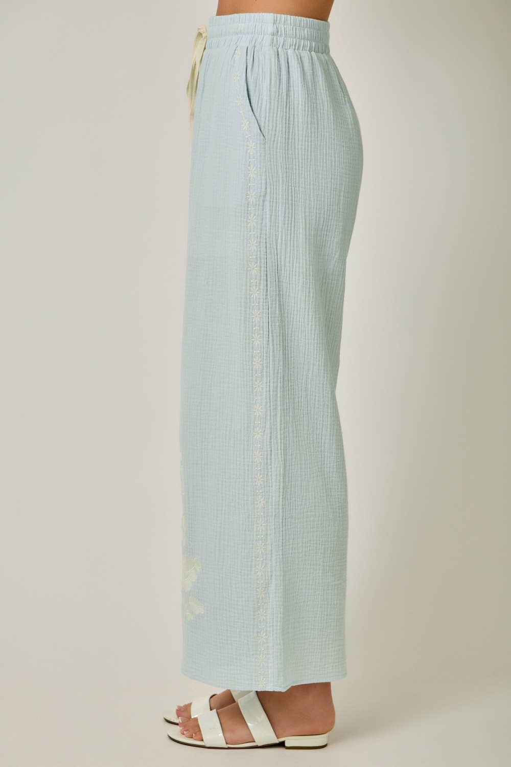 Ravello Embroidered Gauze Pants