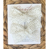 Pigtail Bow Set- White Lace