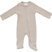 Oatmeal Organic Cotton Ribbed Snap