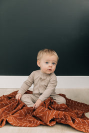 Oatmeal Organic Cotton Ribbed Snap