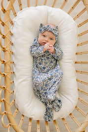 Bluebell Pointelle Bamboo Head Wrap