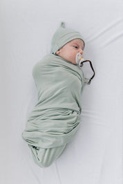 Sage Bamboo Newborn Knot Hat