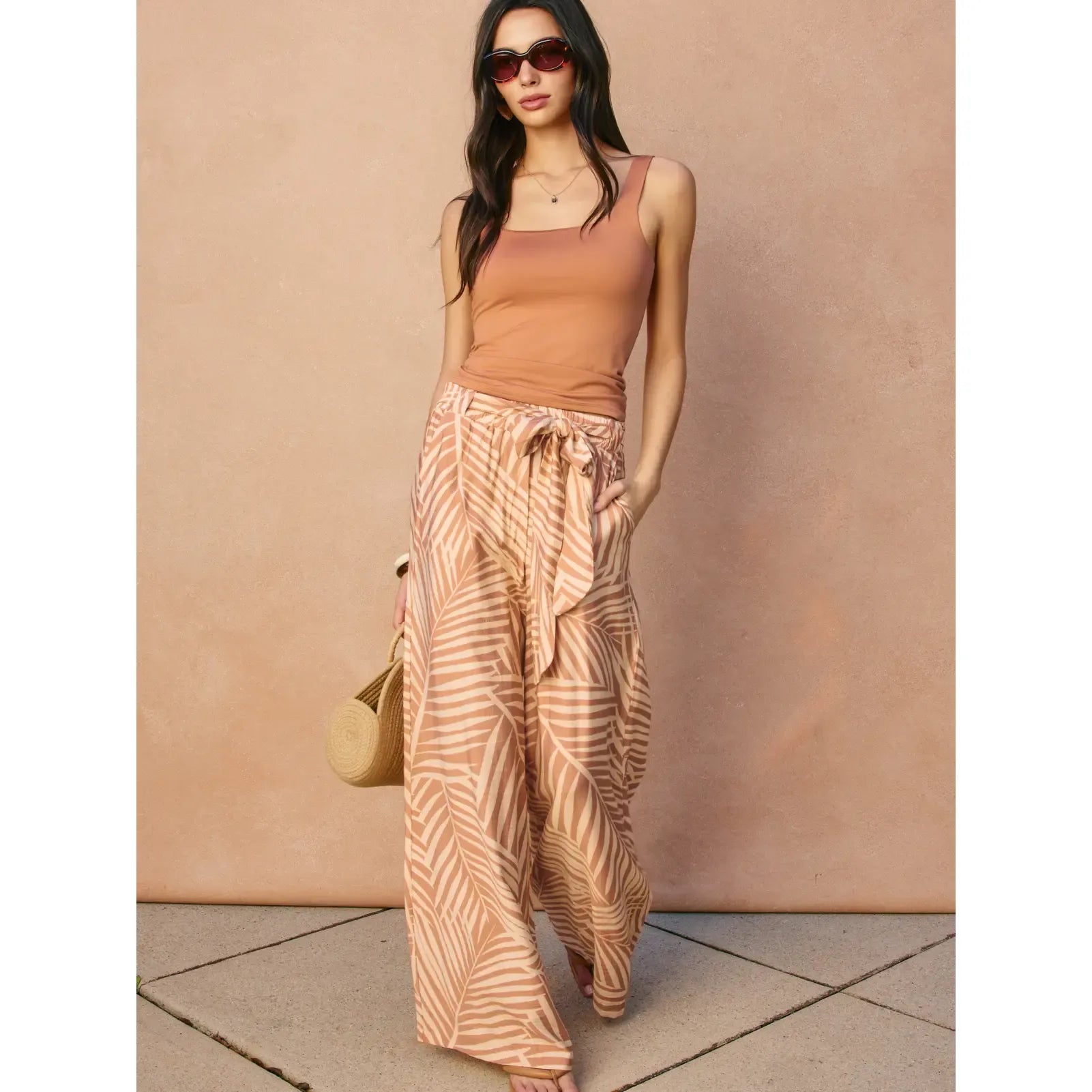 Wild Tides Looped Belt Pants