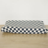 Charcoal Checkered Muslin Changing Pad Cover